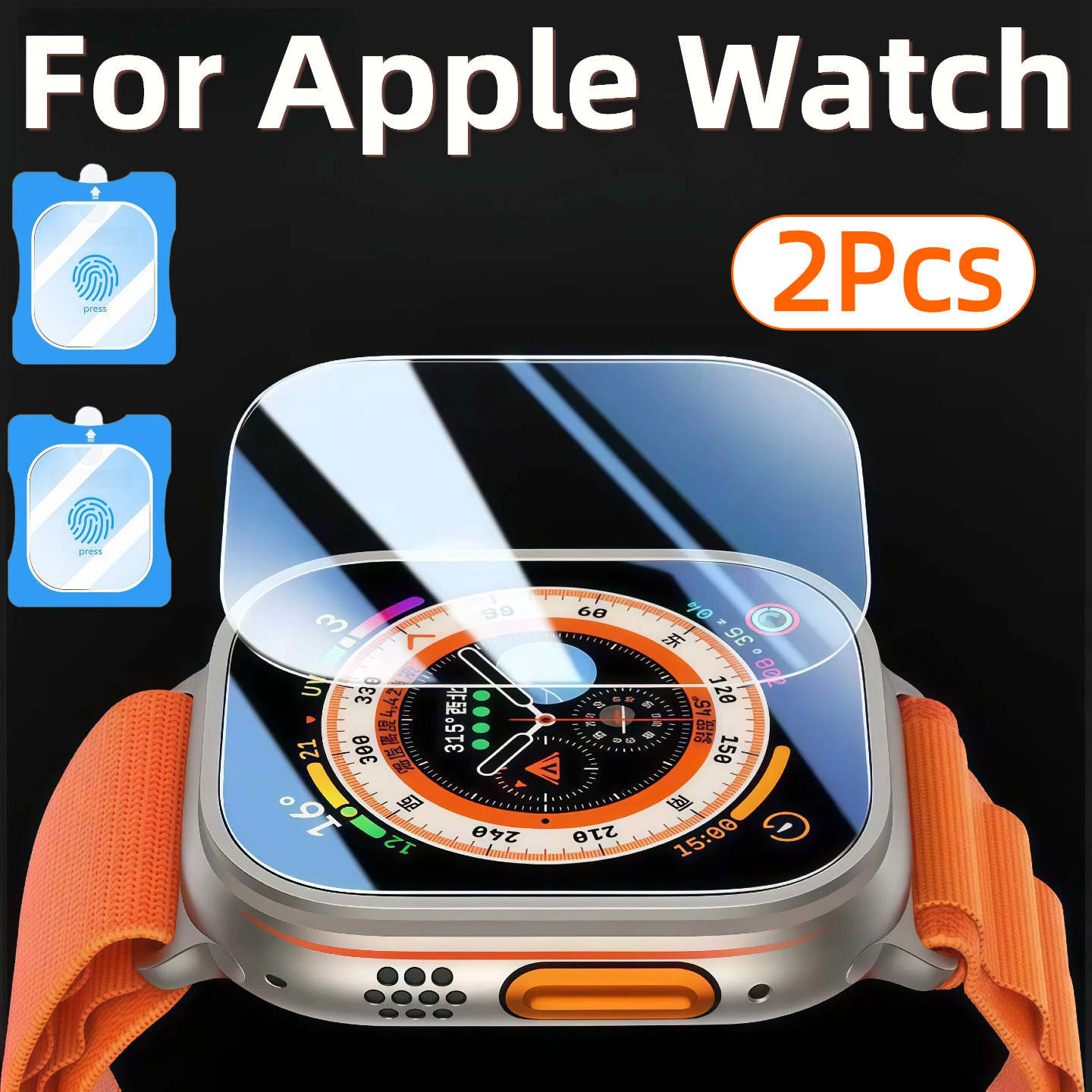 Screen Alignment Tool - 2 Stuks 49mm Voor Apple Watch