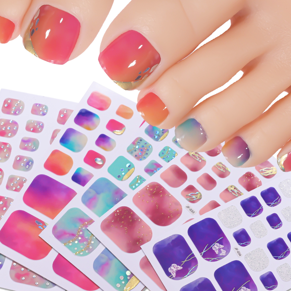Full Cover Adhesive - 22 Tips/Vel DIY Glitter Teen Nagelstickers