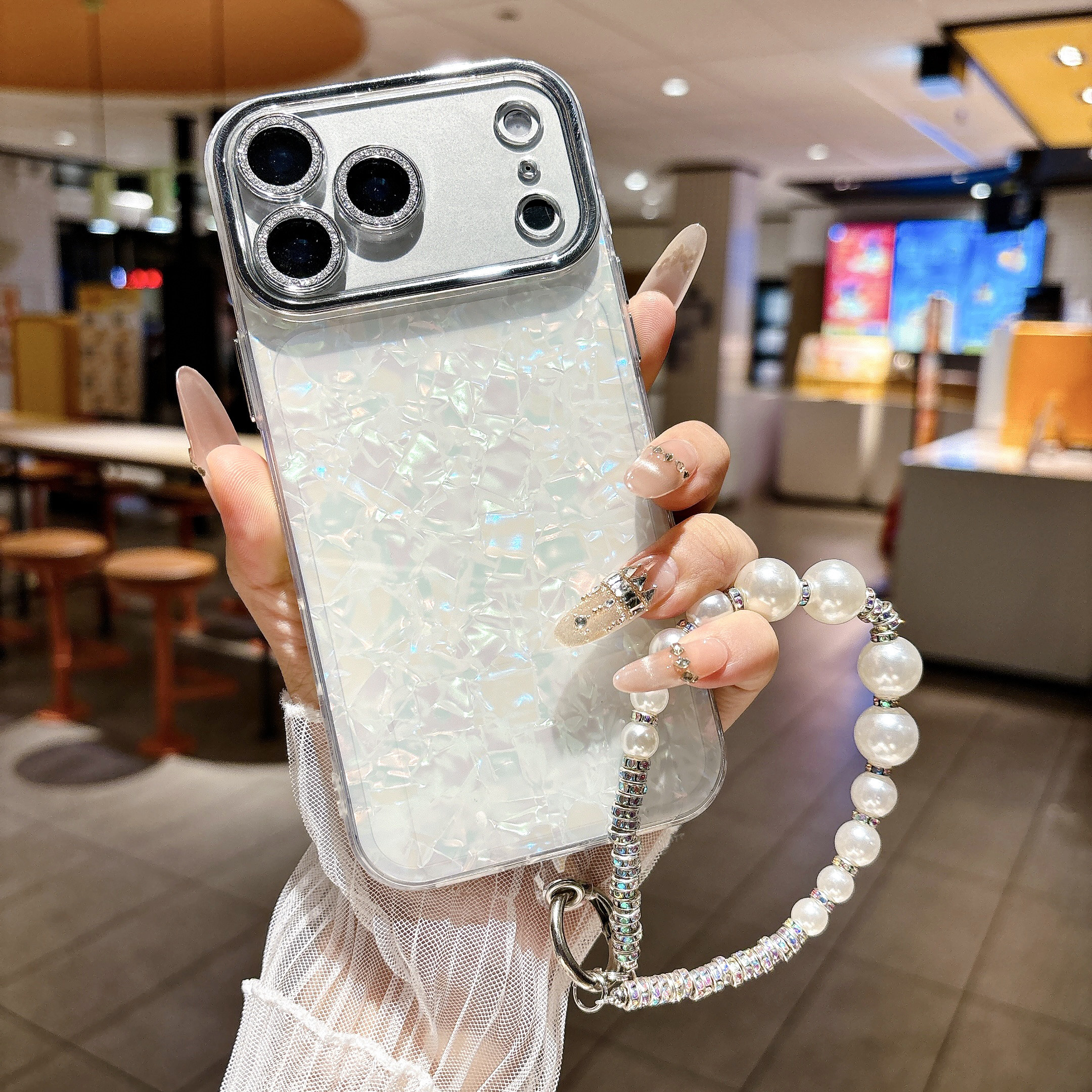 Camera Lens Protector - Telefoonhoesje met schelpmotief, camera lensbeschermer met