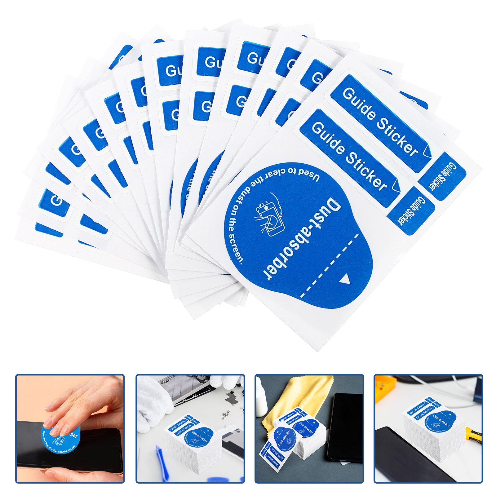 Dust Removal Sticker - 200 stuks LCD-scherm stofverwijderingsstickers, telefoon tablet