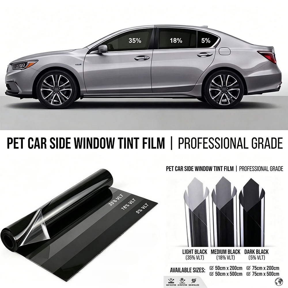 Glass Protector Auto - 2m/5m 5/18/35% VLT Auto Raam Privacy