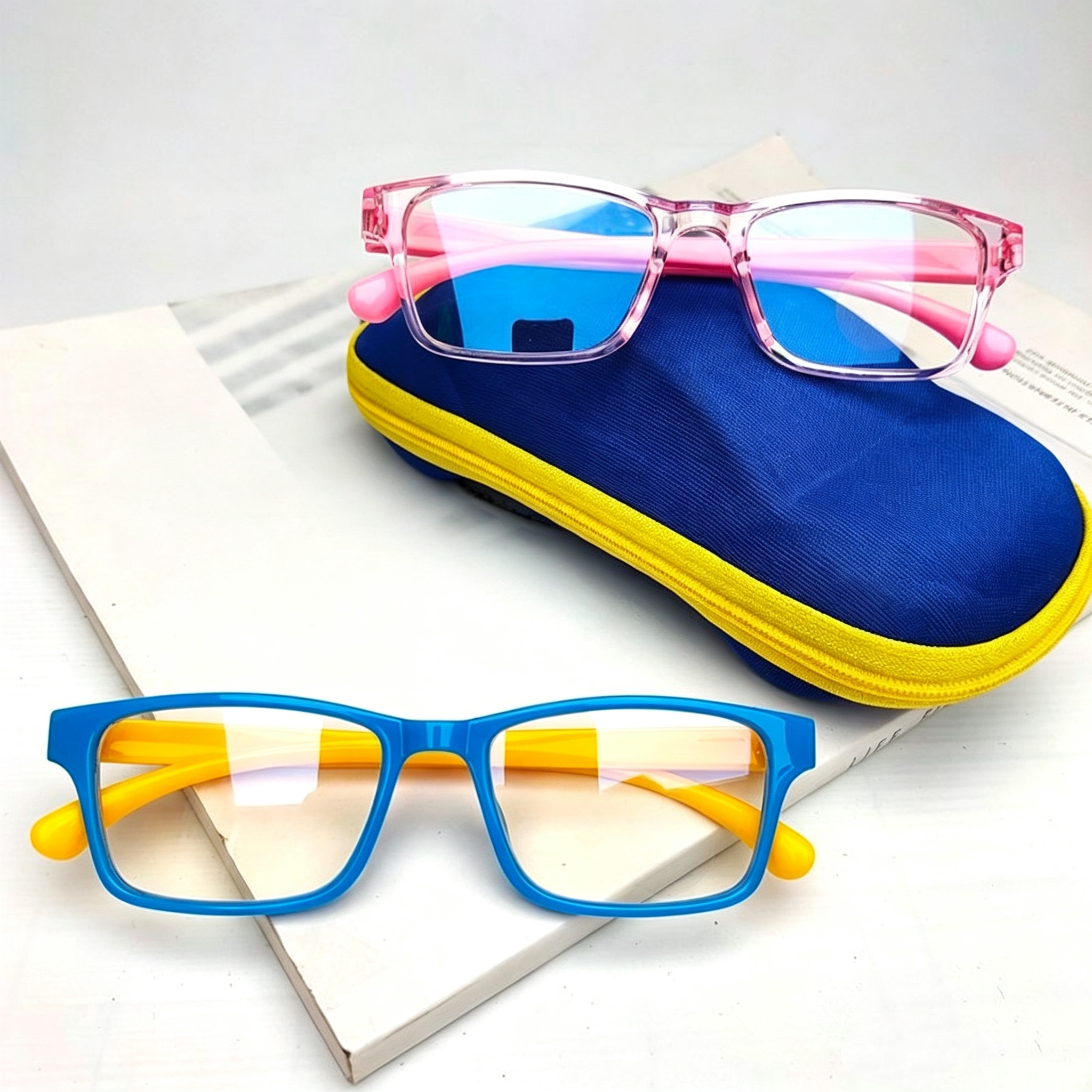 Anti Blue Light Film - Trendy kinderbril tegen blauw licht, zwart,