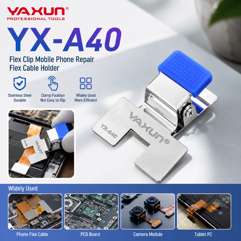 Screen Alignment Tool - YX-A40 Telefoon PCB-soldeerklem YAXUN roestvrijstalen houder