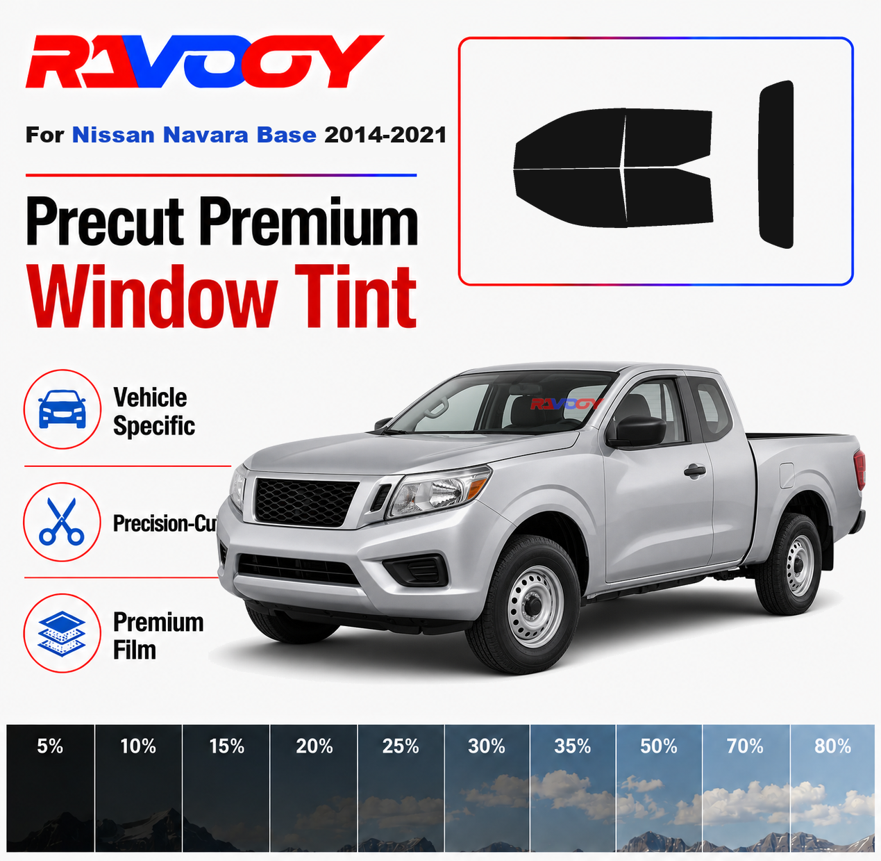 Privacy Screen Protector - Premium Voorgeknipte Raamfolie Kit Voor- en