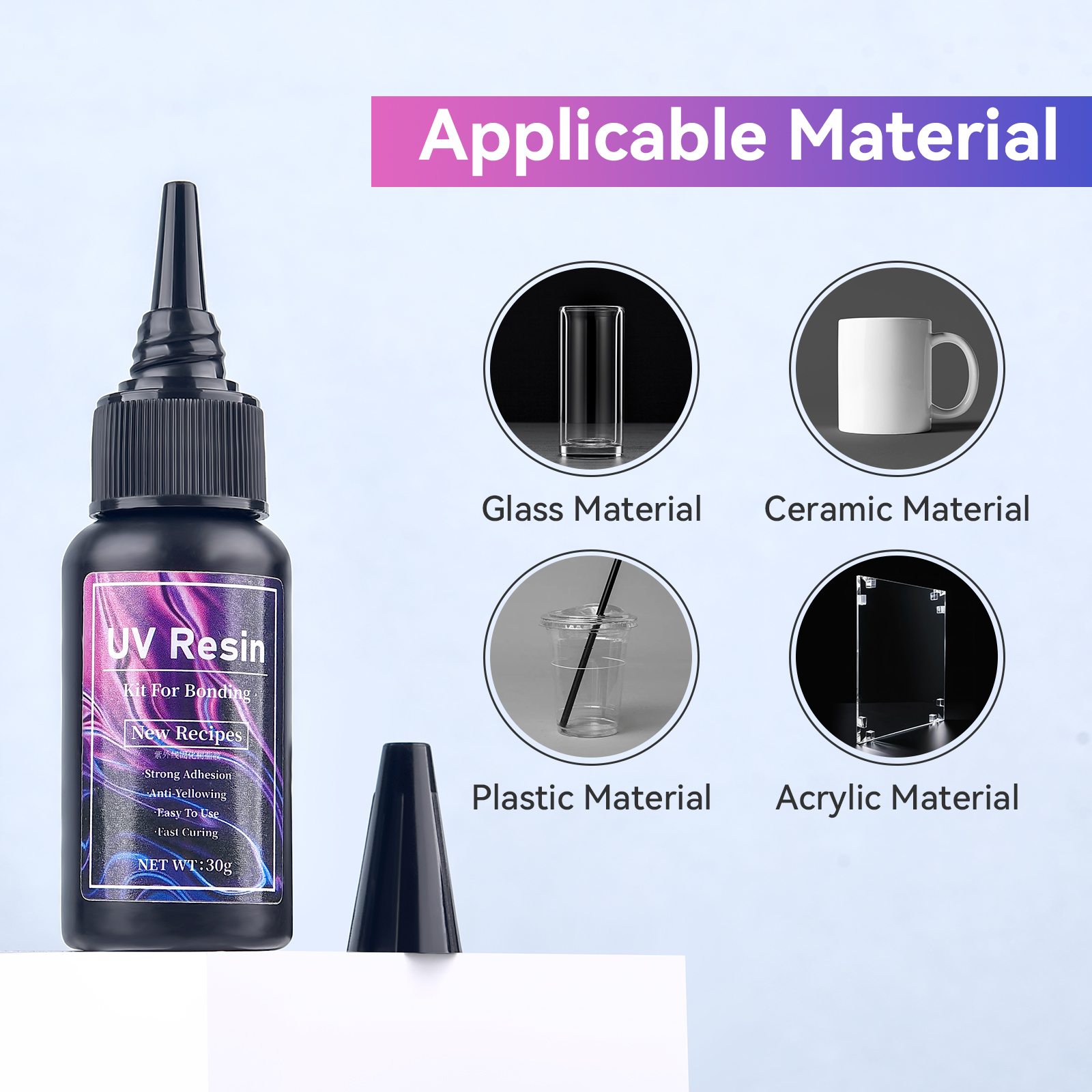 Liquid Uv Glue Kit - UV-verlijming Laslijmset Super hechting UV-lijm Fix