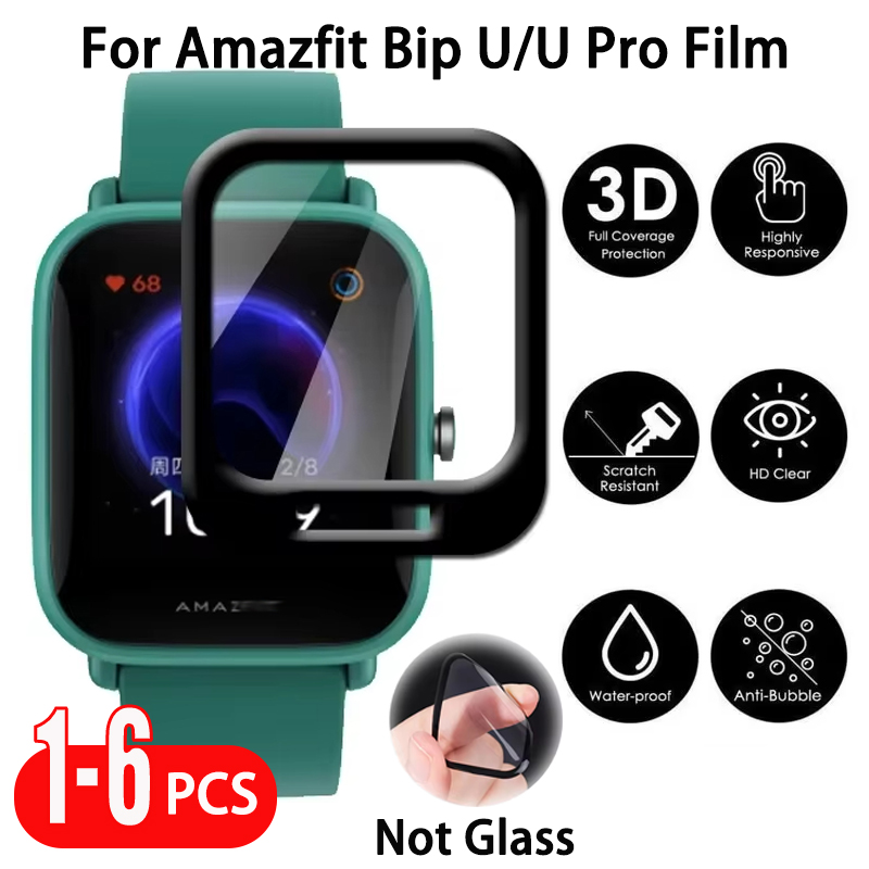 Curved Edge Screen - 1-6 Stuks Screenprotector Film Voor Amazfit