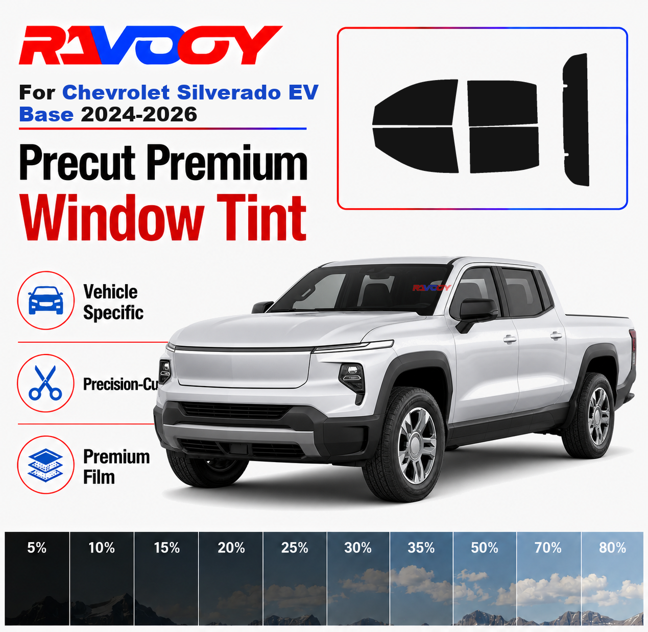 Privacy Screen Protector - Premium voorgeknipte raamfoliekit voor voor- en