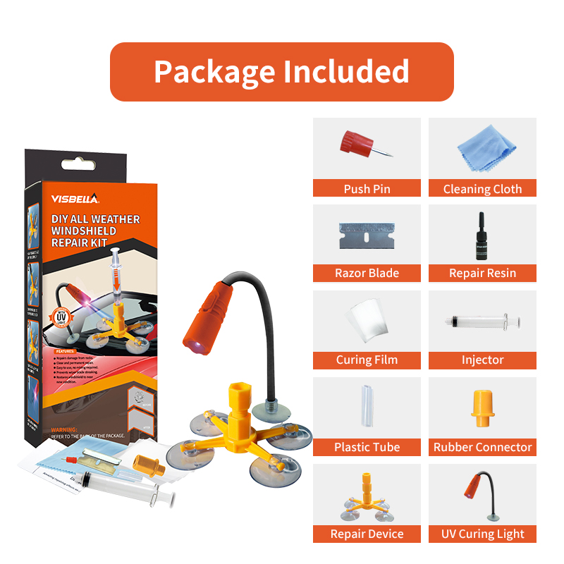 Liquid Uv Glue Kit - Visbella Auto Voorruit Reparatie Kit Met