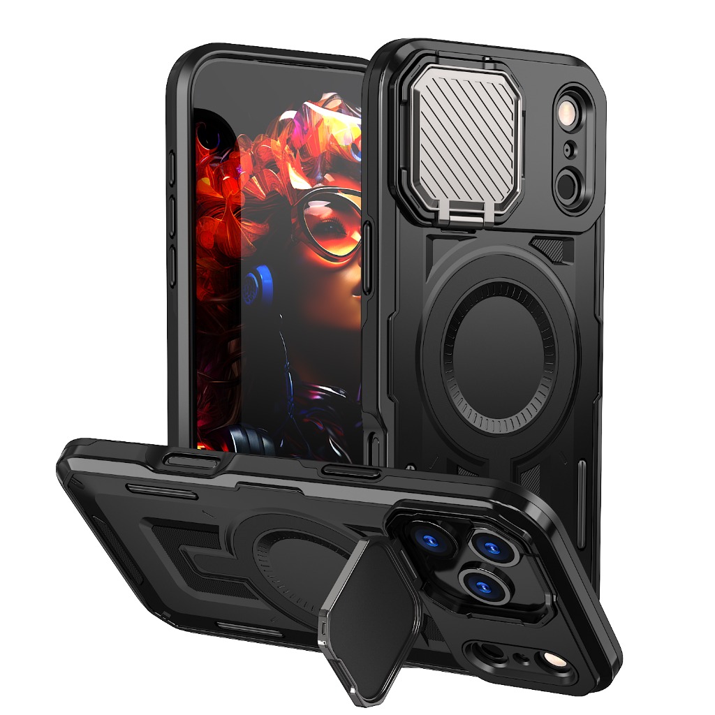 Camera Lens Protector - Robuuste magnetische telefoonhoes met schuifbare camerabeschermer