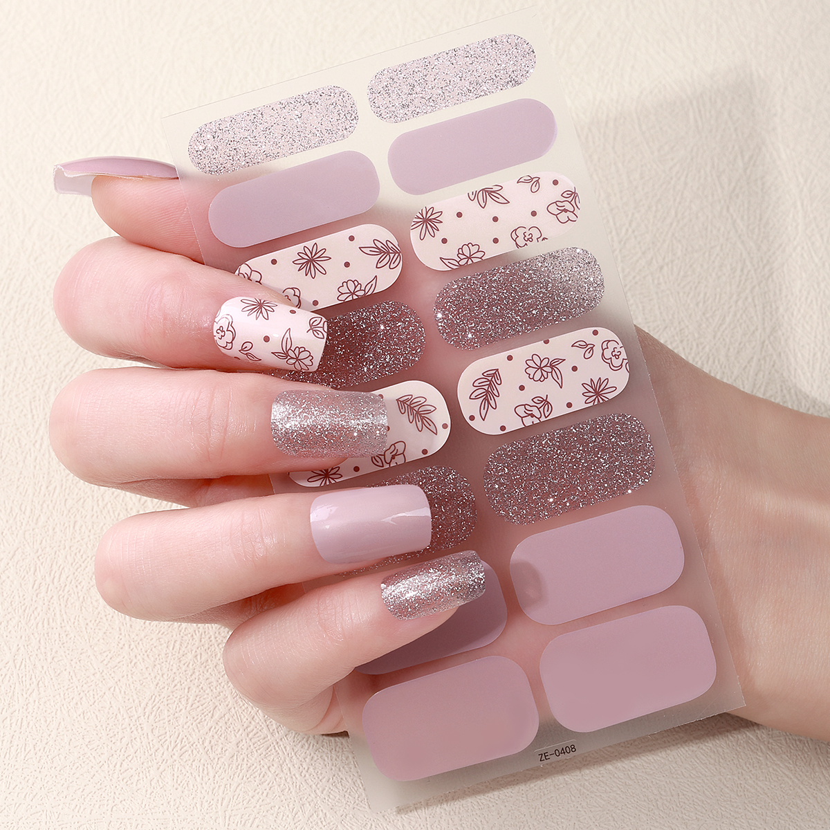 Full Cover Adhesive - 16tips DIY bakvrije nagelstickers lente zomer