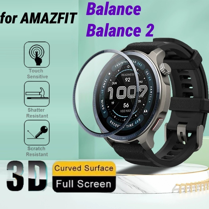 Curved Edge Screen - 3PCS 3D gebogen schermbeschermer voor Amazfit