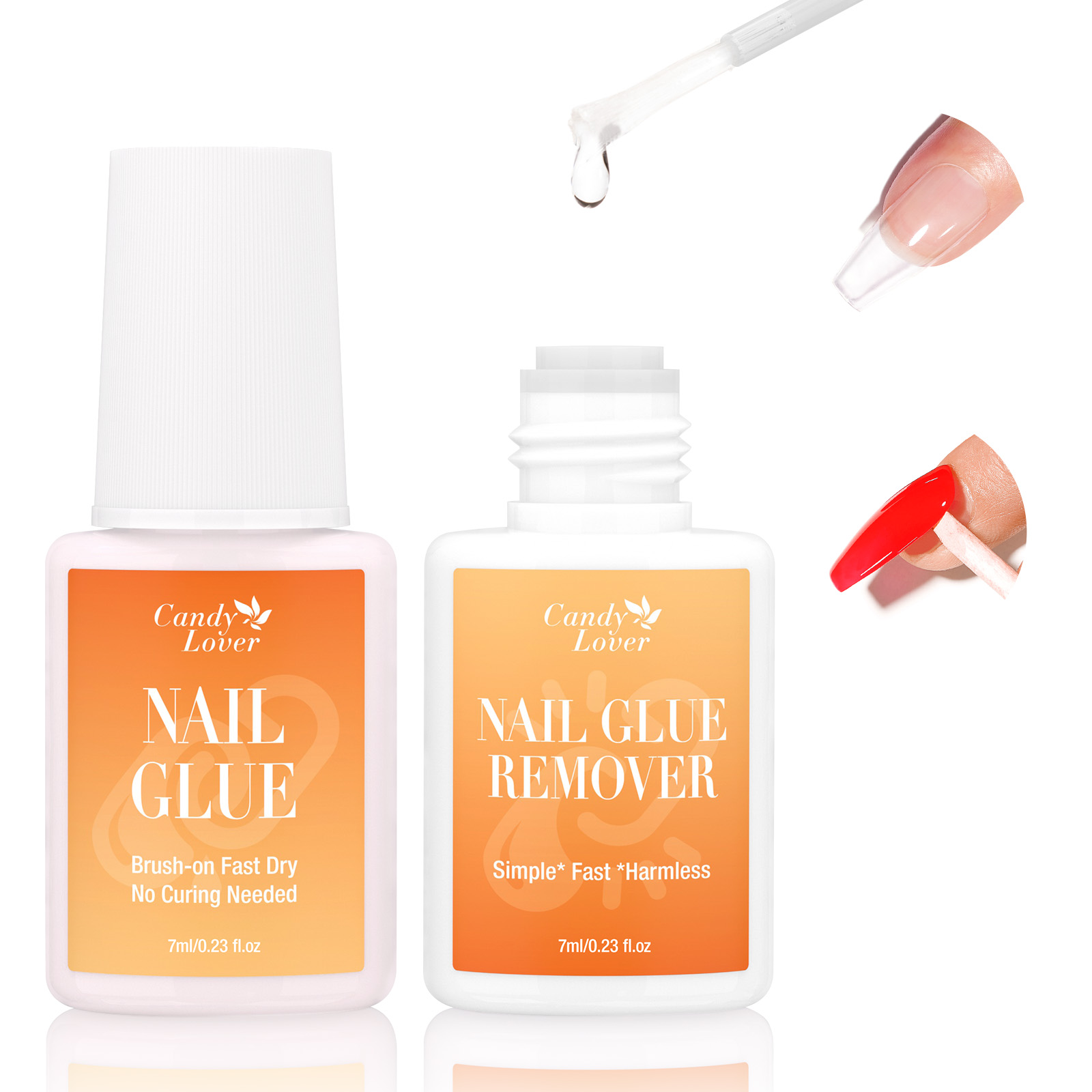 Liquid Uv Glue Kit - Supersterke nagellijmverwijderaarset, geen UV-licht nodig, acryl