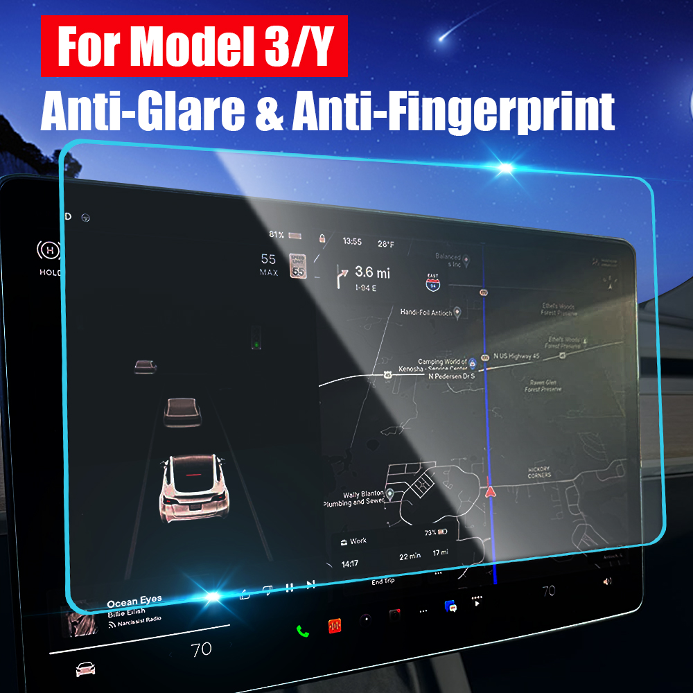 Matte Anti Glare Screen - Voor Tesla Model 3/Y 2021 Matte