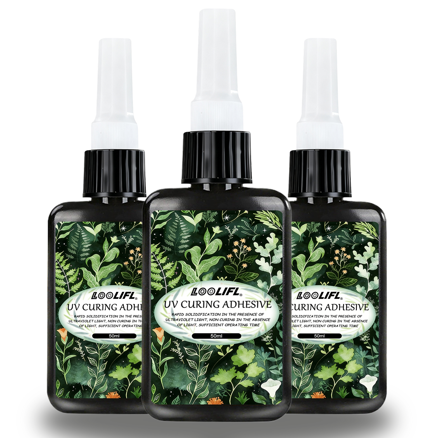 Liquid Uv Glue Kit - LOOLIFL UV-lijmset 3 flessen hoogtransparante ultraviolette
