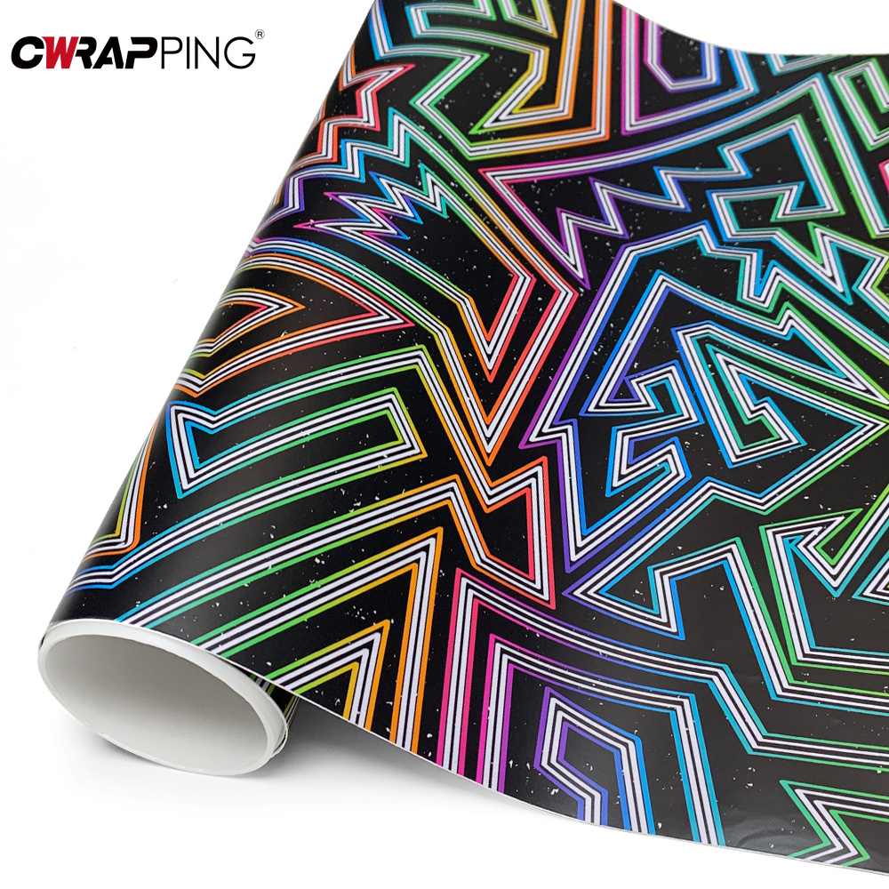Regenbooglijn auto vinyl wrap  - Full Cover Adhesive recensie en prijs