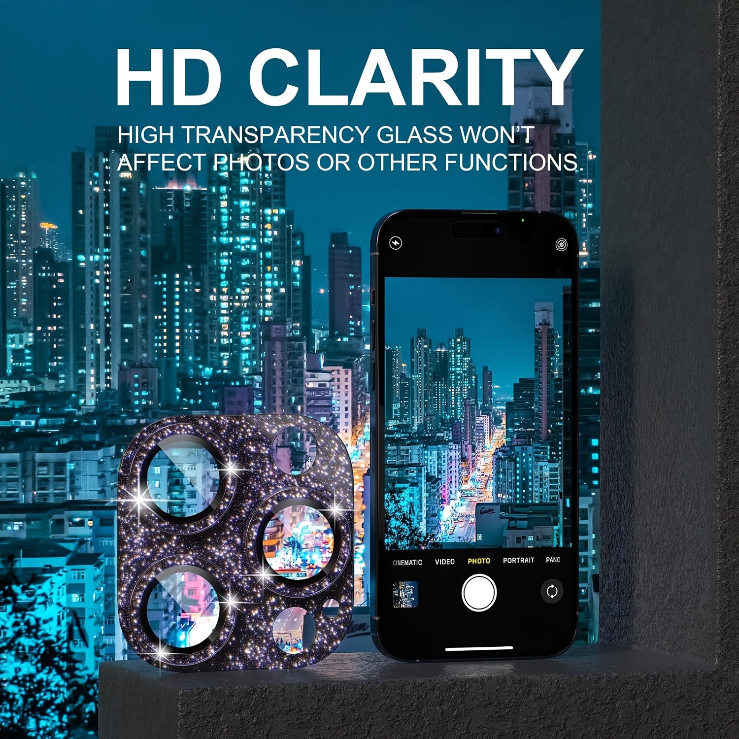 1 stuks glitter-paarse cameral - Tempered Glass Screen 9H recensie en prijs