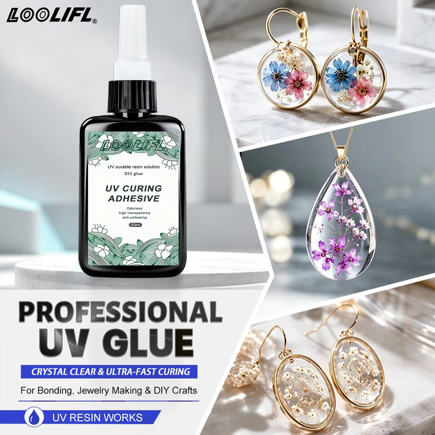 LOOLIFL Nieuwe Sterke 50ml UV  - Liquid Uv Glue Kit recensie en prijs
