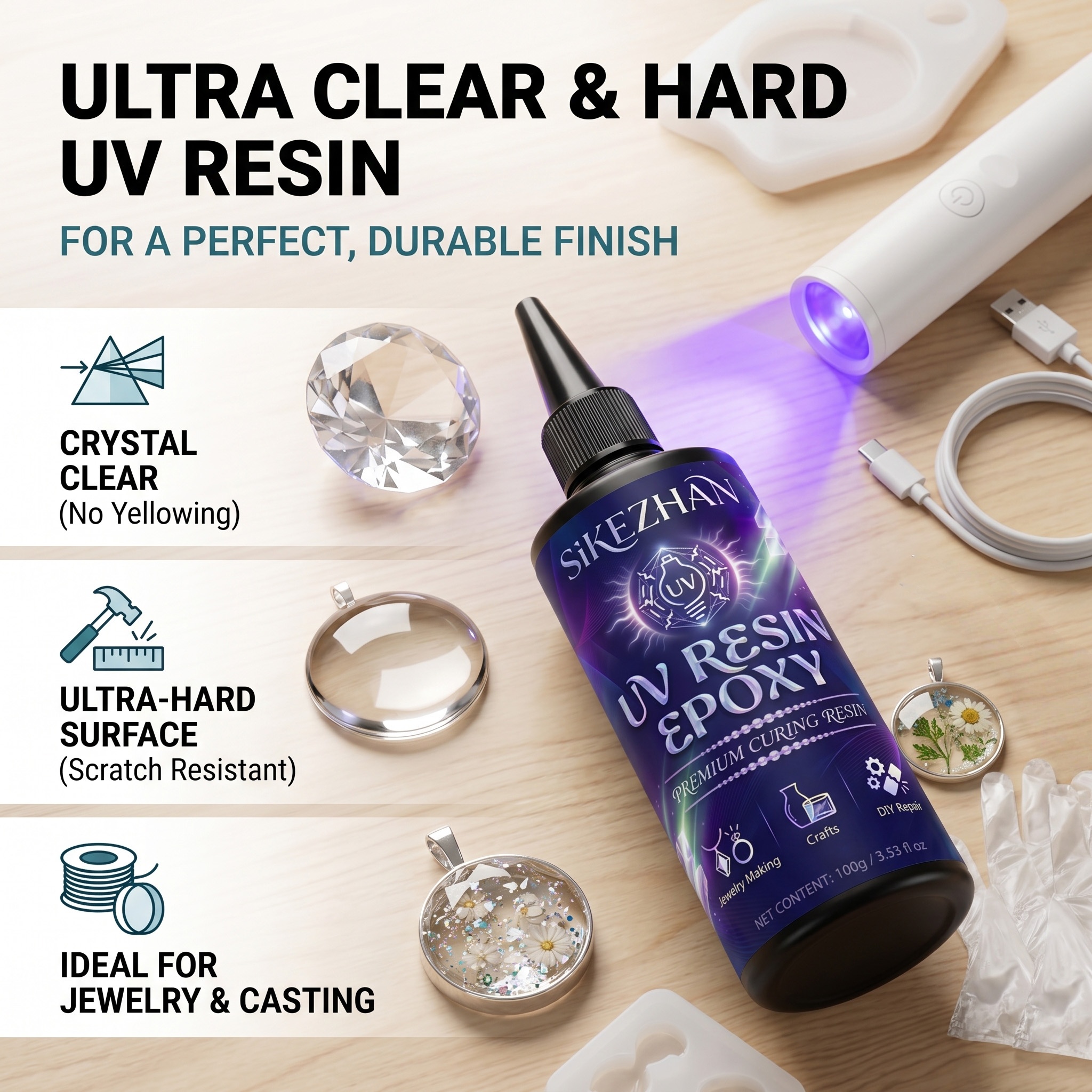 Kristalheldere UV-lijmset met  - Liquid Uv Glue Kit recensie en prijs