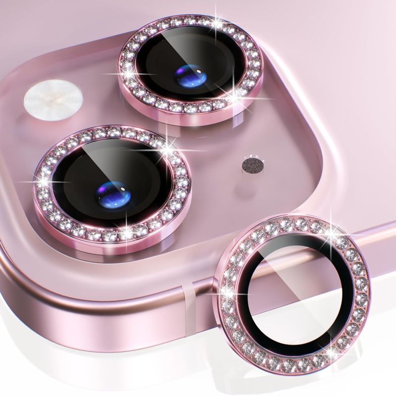 1 stuks roze glitter diamant c - Tempered Glass Screen 9H recensie en prijs